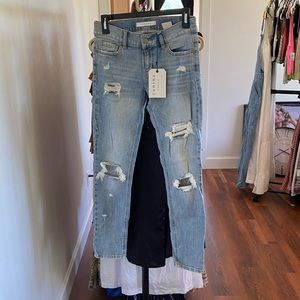 Eunina Sasha low rise skinny cigarette jeans distressed